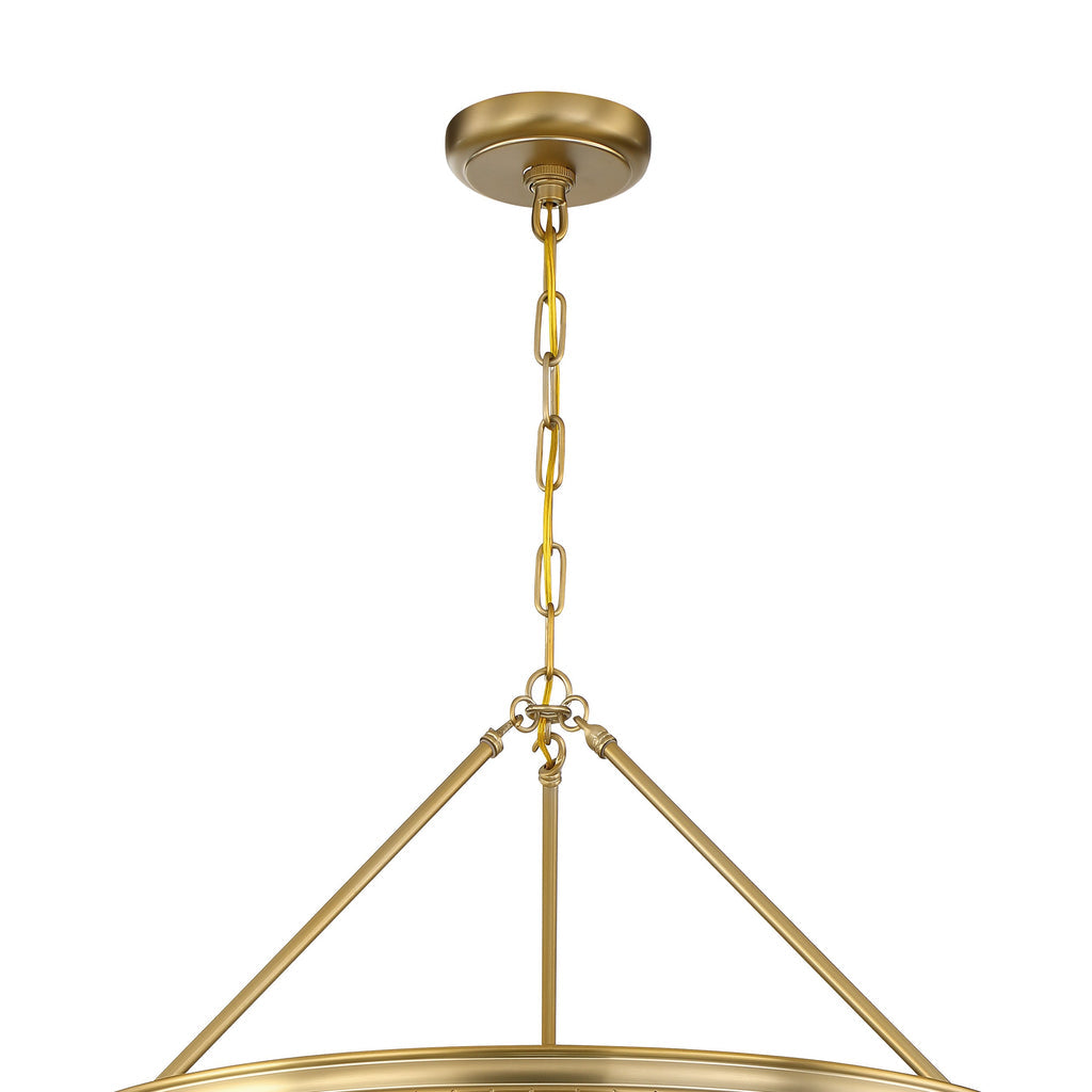 Crystorama Crystorama Calypso 6 Light Crystal Teardrop Vibrant Gold Chandelier