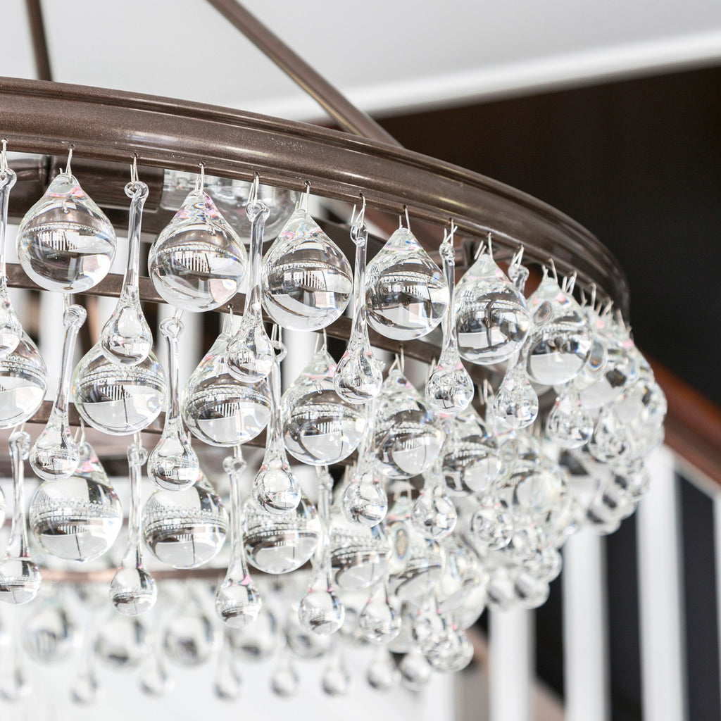 Crystorama Crystorama Calypso 6 Light Crystal Teardrop Vibrant Bronze Chandelier