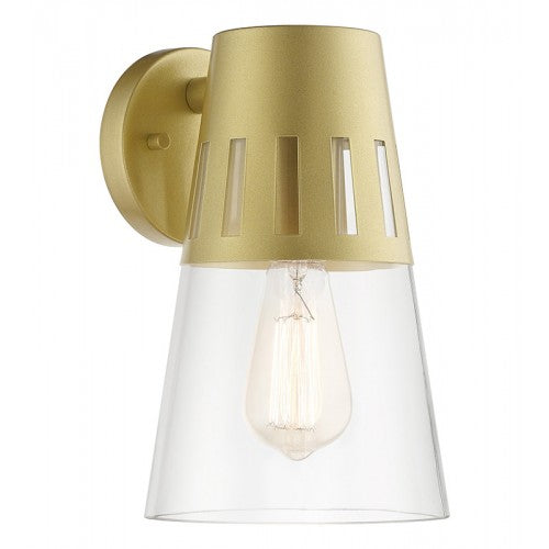 1 Light Soft Gold Outdoor Medium Wall Lantern Livex