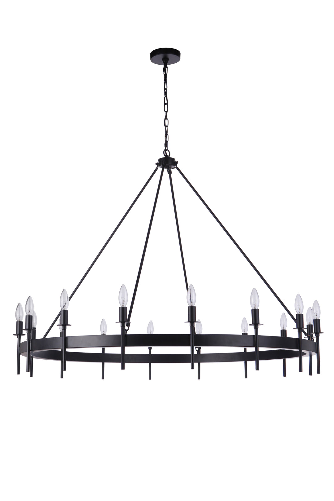 Larrson 16 Light Chandelier in Flat Black CRAFTMADE