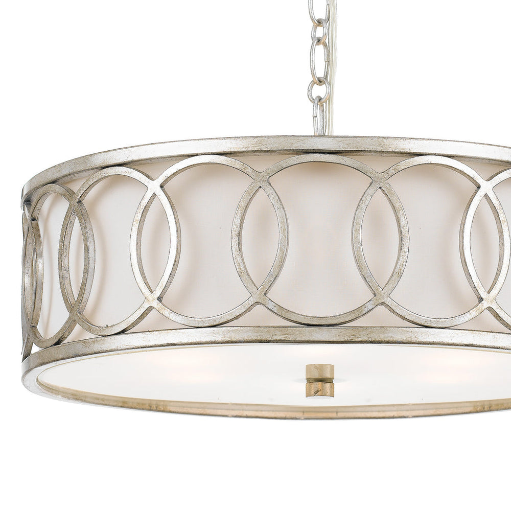 Crystorama Crystorama Libby Langdon Graham 6 Light Antique Silver Chandelier