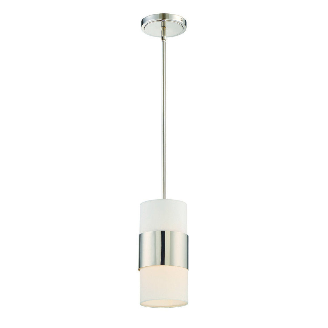 Libby Langdon Grayson 1 Light Polished Nickel Mini Pendant Crystorama