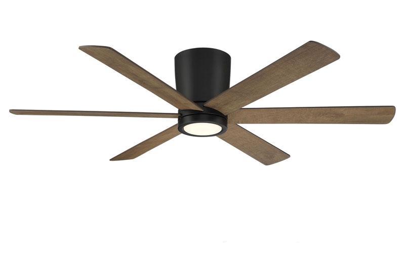 Coldwater 52 Inch Indoor/Outdoor Smart Flush Mount Ceiling Fan Wind River