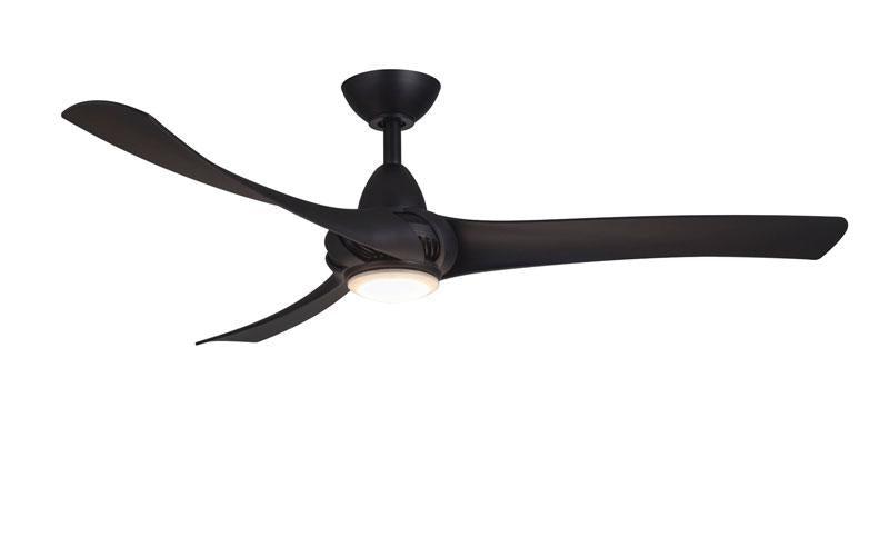 Droid LED Matte Black Ceiling Fan Wind River