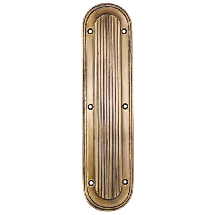 COPPER MOUNTAIN HARDWARE 10 1/2" Classic Art Deco Solid Brass Push Plate in Several Finishes
