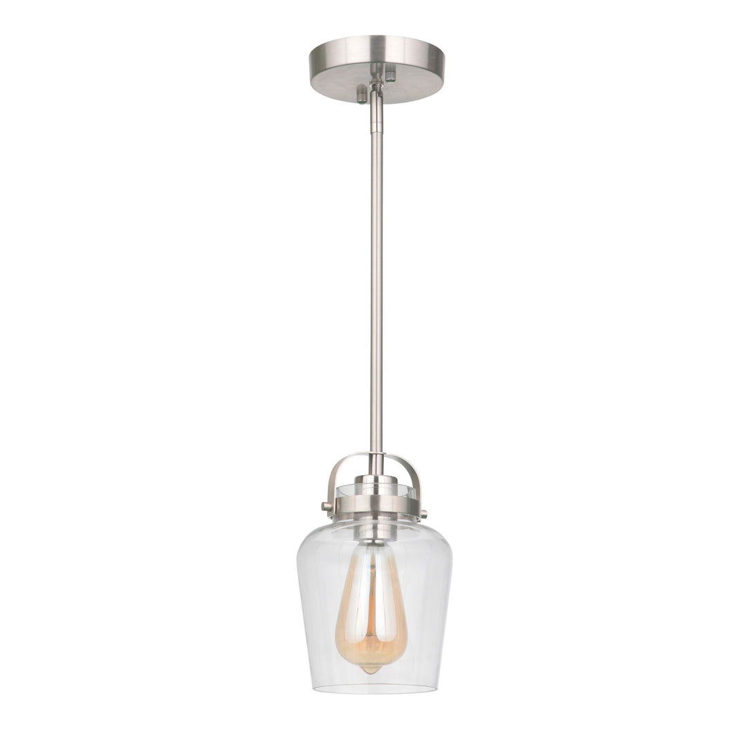 Trystan 1 Light Mini Pendant in Brushed Polished Nickel CRAFTMADE