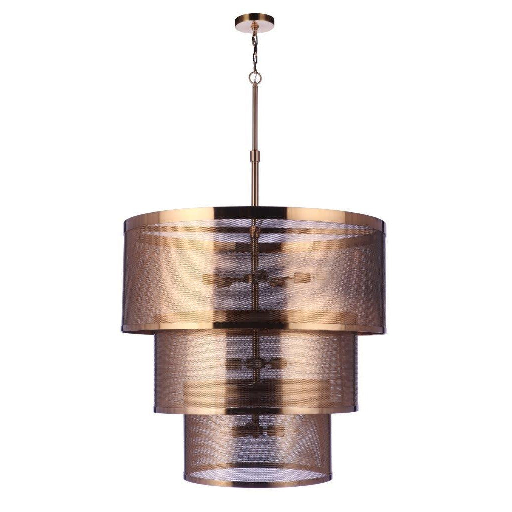 Mesh 12 Light Pendant in Satin Brass CRAFTMADE