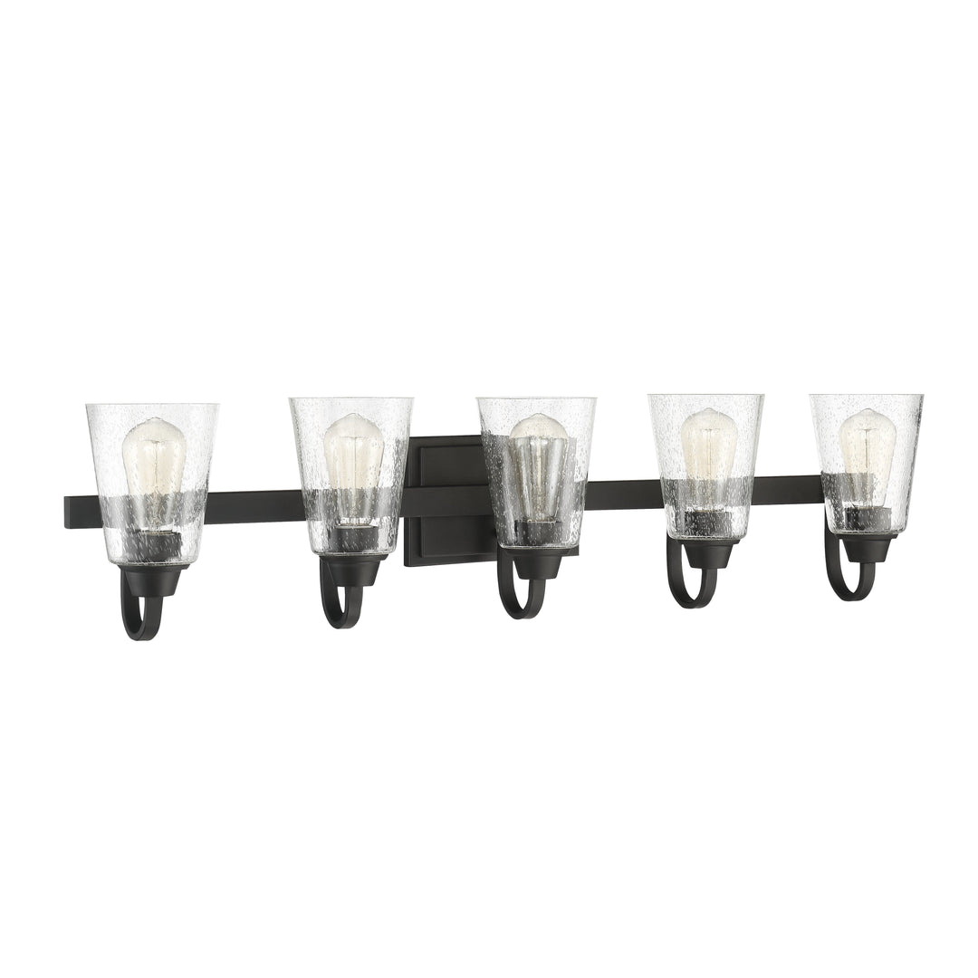 Grace 5 Light Vanity in Espresso (Clear Seeded Glass) CRAFTMADE