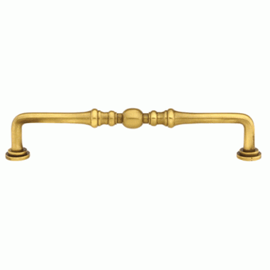 3 1/2 Inch (3 Inch c-c) Solid Brass Spindle Pull (Antique Brass Finish) EMTEK