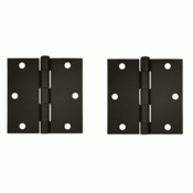 3 1/2 Inch x 3 1/2 Inch Steel Hinge (Oil Rubbed Bronze Finish) DELTANA