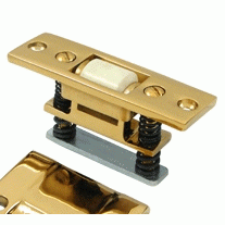 3 1/4 Inch Deltana Solid Brass Heavy Duty Roller Catch (PVD Lifetime Polished Brass Finish) DELTANA