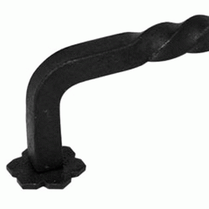 3 3/4 Inch (3 1/2 Inch c-c) Wrought Steel San Carlos Style Fixed Pull (Matte Black Finish) EMTEK