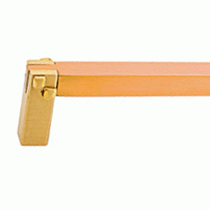 3 3/8 Inch (3 Inch c-c) Solid Brass Mortise & Tenon Pull (Satin Brass Finish) EMTEK