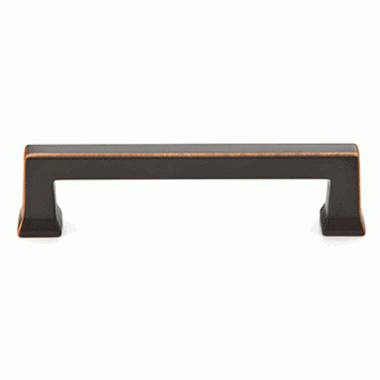 Emtek 3 7/8 Inch (3 1/2 Inch c-c) Solid Brass Alexander Pull (Oil Rubbed Bronze Finish) EMTEK