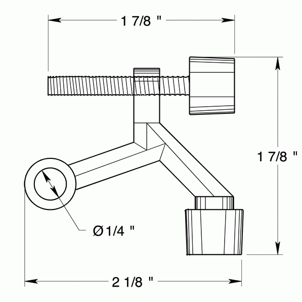 2 1/8 Inch Hinge Pin Door Stop (Chrome Finish) DELTANA