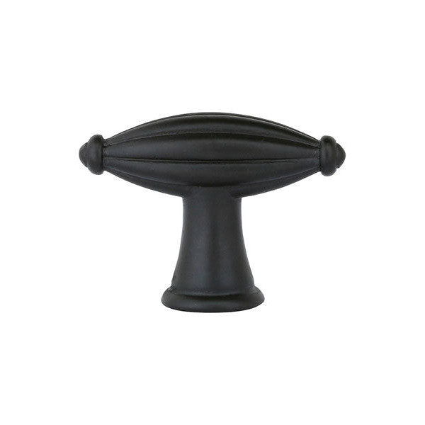 3 Inch Tuscany Bronze Fluted Finger Knob (Flat Black) EMTEK