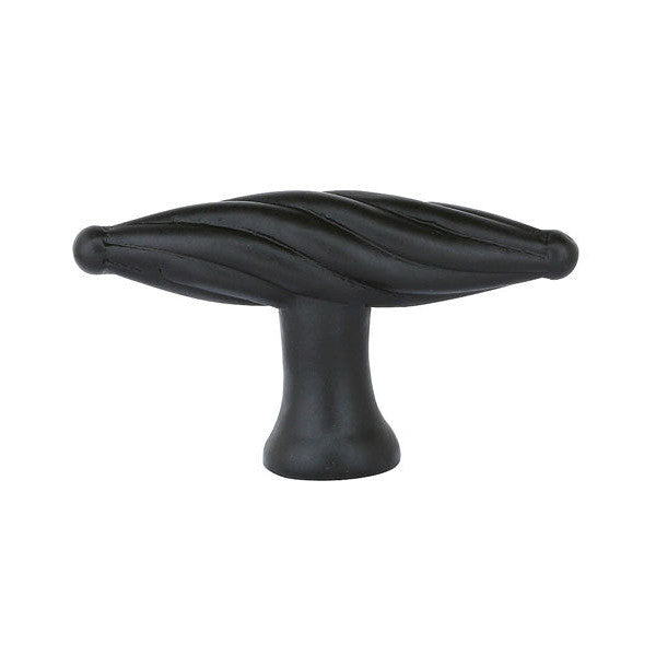 3 Inch Tuscany Bronze Twist Finger Knob (Flat Black) EMTEK