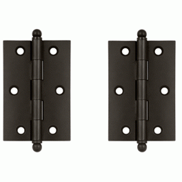 3 Inch x 2 Inch Solid Brass Cabinet Hinges (Oil Rubbed Bronze Finish) DELTANA