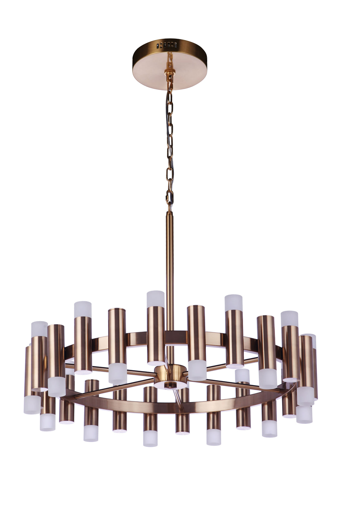 Simple Lux 24 Light LED Chandelier in Satin Brass CRAFTMADE