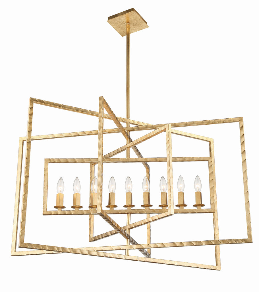 Crystorama Crystorama Capri 9 Light Antique Gold Chandelier