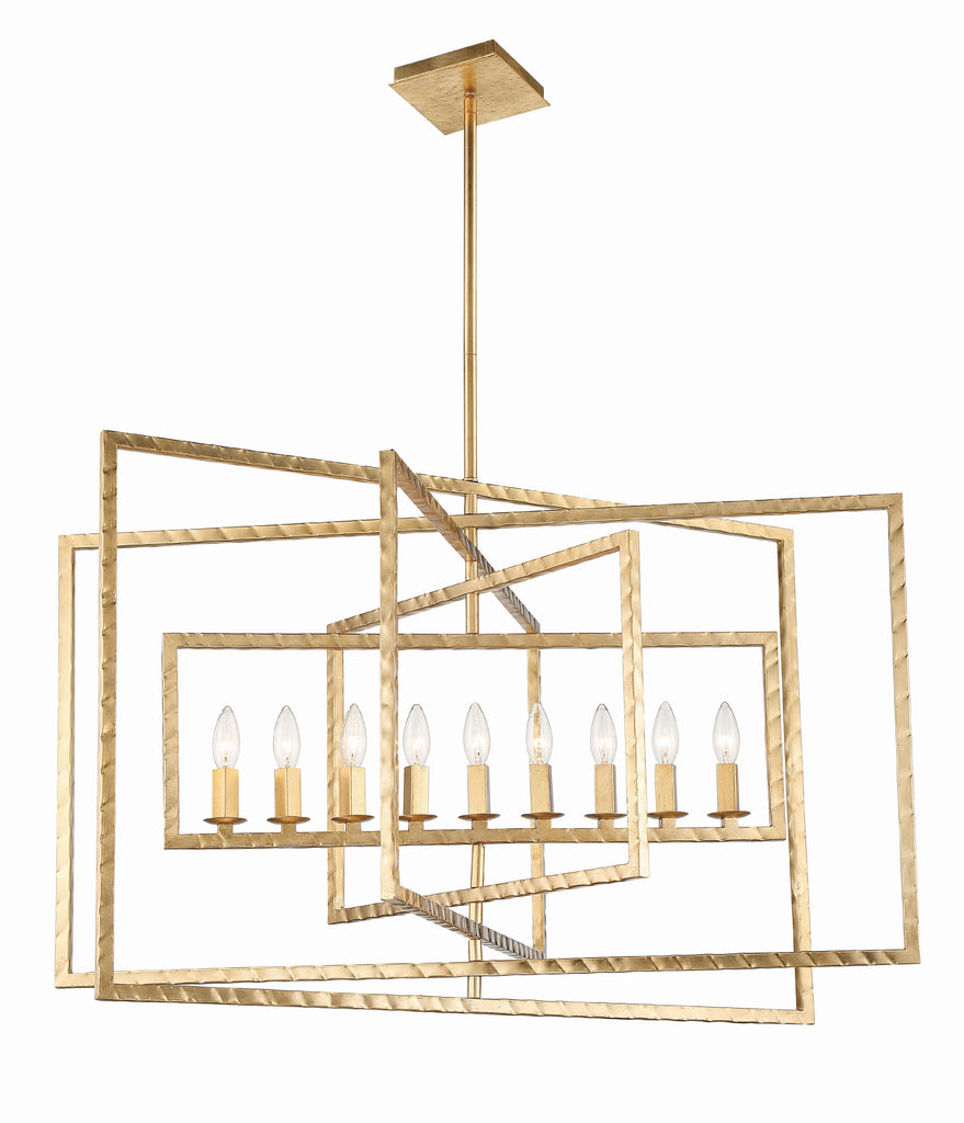Crystorama Crystorama Capri 9 Light Antique Gold Chandelier