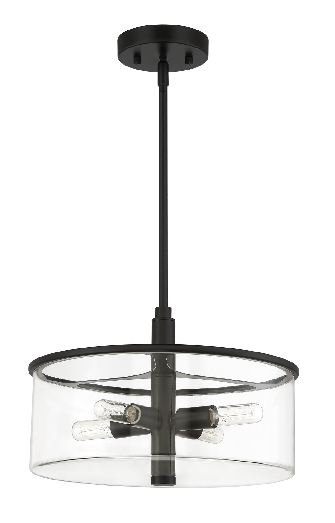 Hailie 4 Light Pendant in Flat Black CRAFTMADE