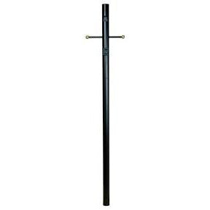 84" Fluted Direct Burial Post w/ Photocell in Textured Black CRAFTMADE