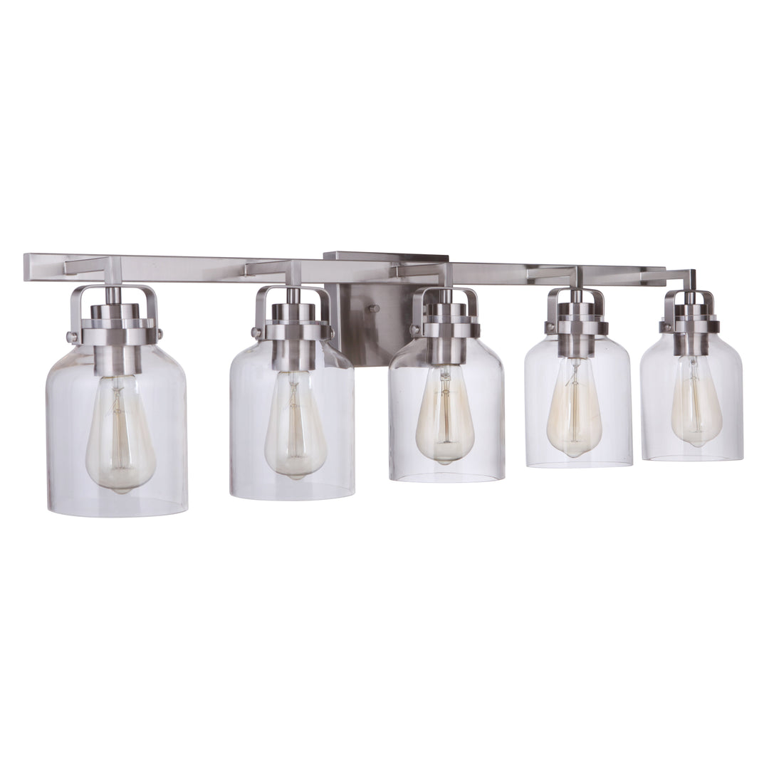 Foxwood 5 Light Vanity in Brushed Polished Nickel CRAFTMADE