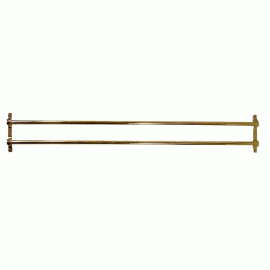 36 Inch Solid Brass Double Push Bar (Polished Brass Finish) COPPER MOUNTAIN HARDWARE