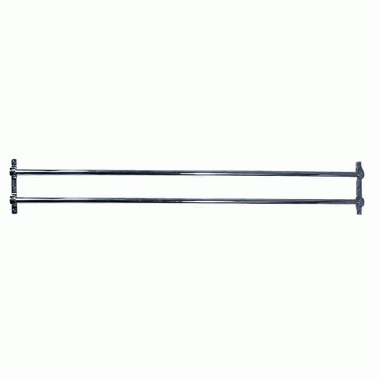 36 Inch Solid Brass Double Push Bar (Polished Chrome Finish) COPPER MOUNTAIN HARDWARE