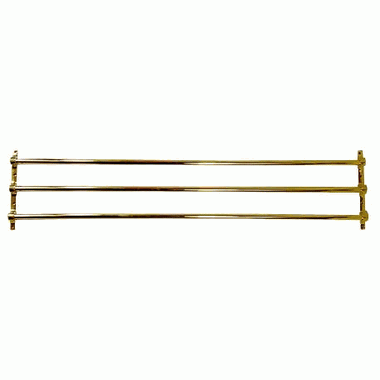 36 Inch Solid Brass Triple Push Bar (Polished Brass Finish) COPPER MOUNTAIN HARDWARE