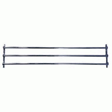 36 Inch Solid Brass Triple Push Bar (Polished Chrome Finish) COPPER MOUNTAIN HARDWARE