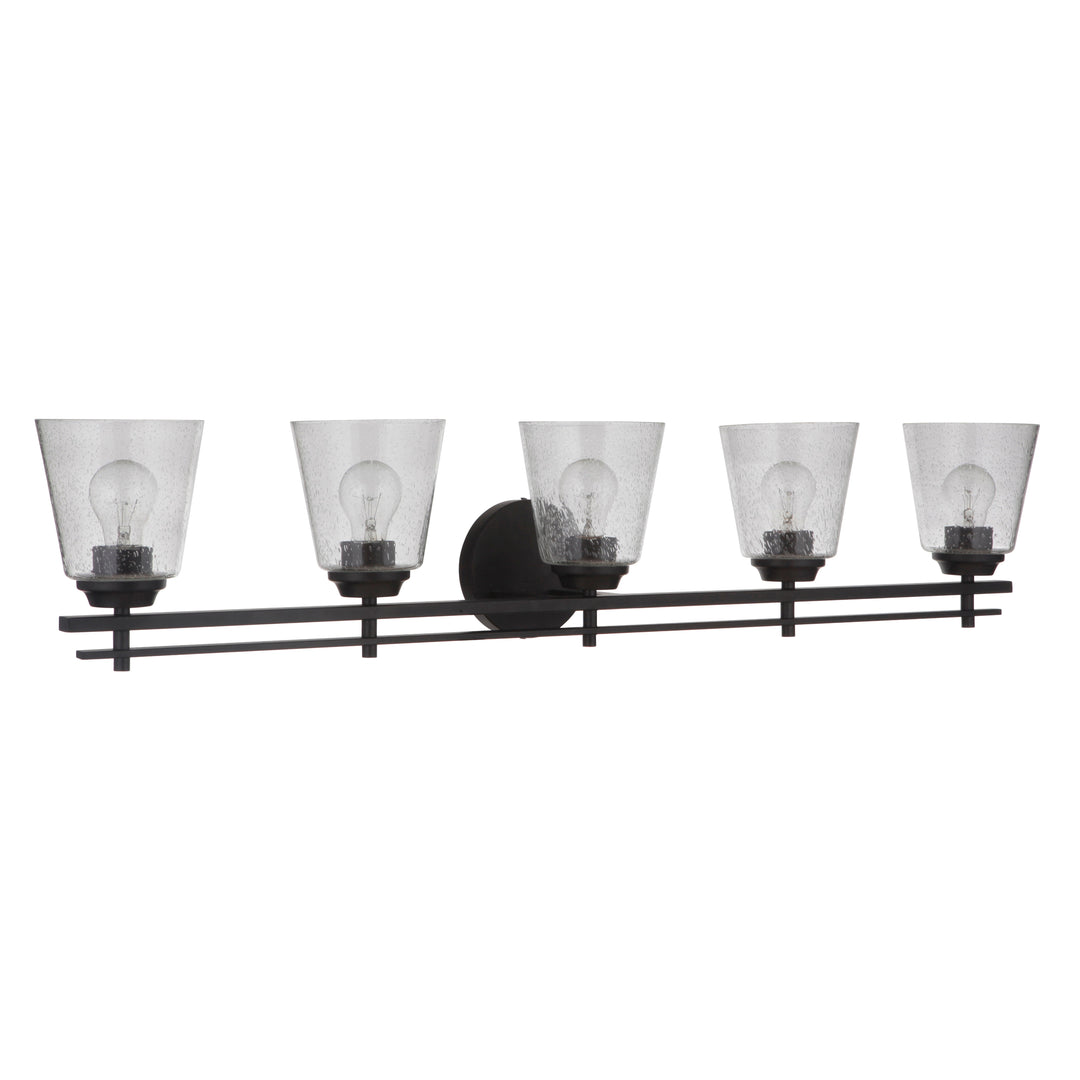 Drake 5 Light Vanity in Flat Black CRAFTMADE