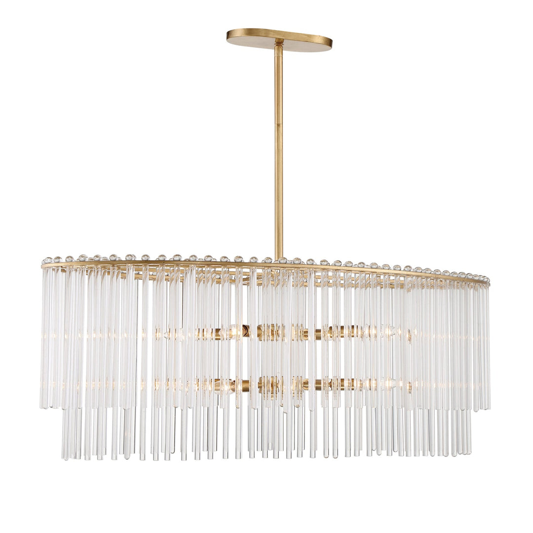 Crystorama Crystorama Bleecker 8 Light Antique Gold Chandelier