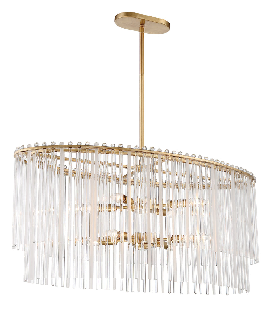 Crystorama Crystorama Bleecker 8 Light Antique Gold Chandelier