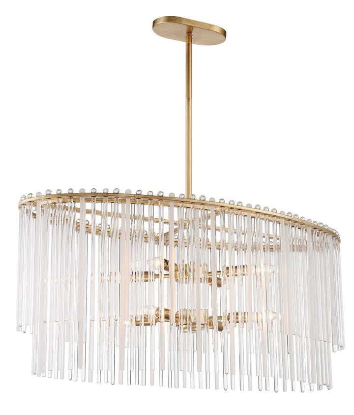 Crystorama Crystorama Bleecker 8 Light Antique Gold Chandelier