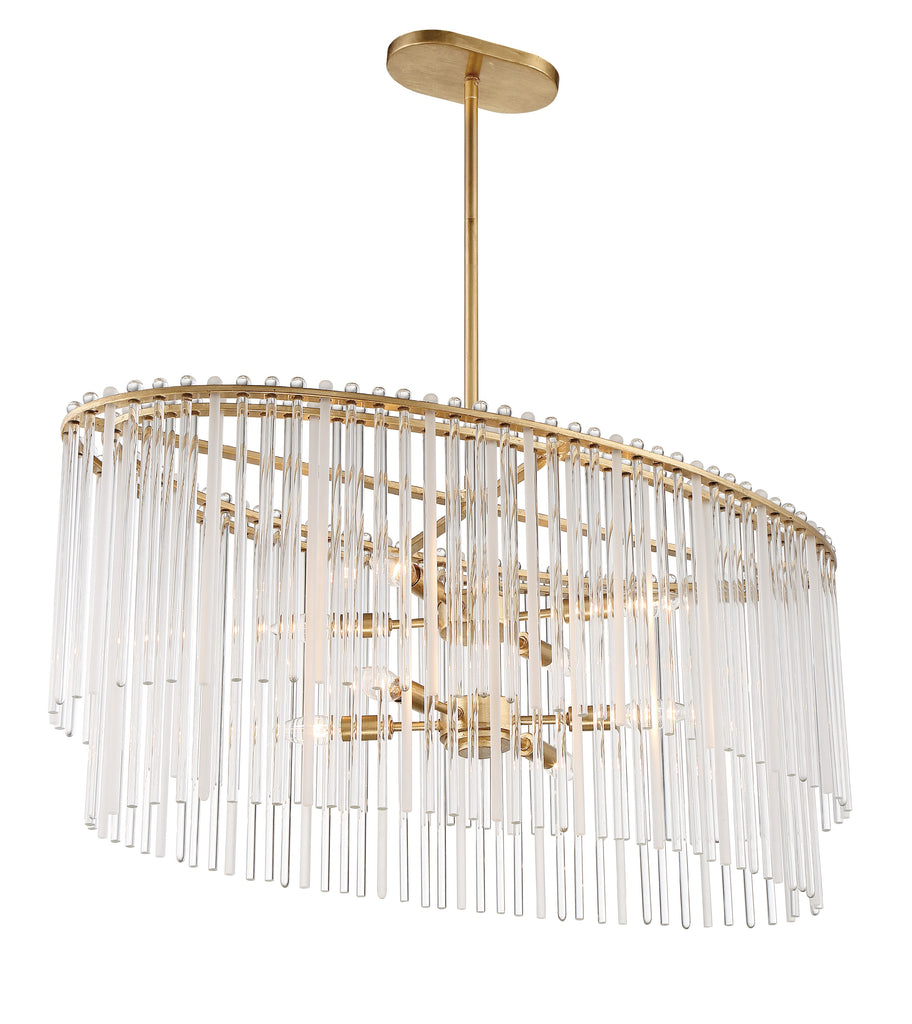Crystorama Crystorama Bleecker 8 Light Antique Gold Chandelier