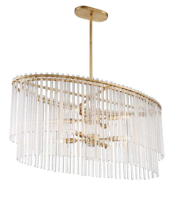 Crystorama Crystorama Bleecker 8 Light Antique Gold Chandelier