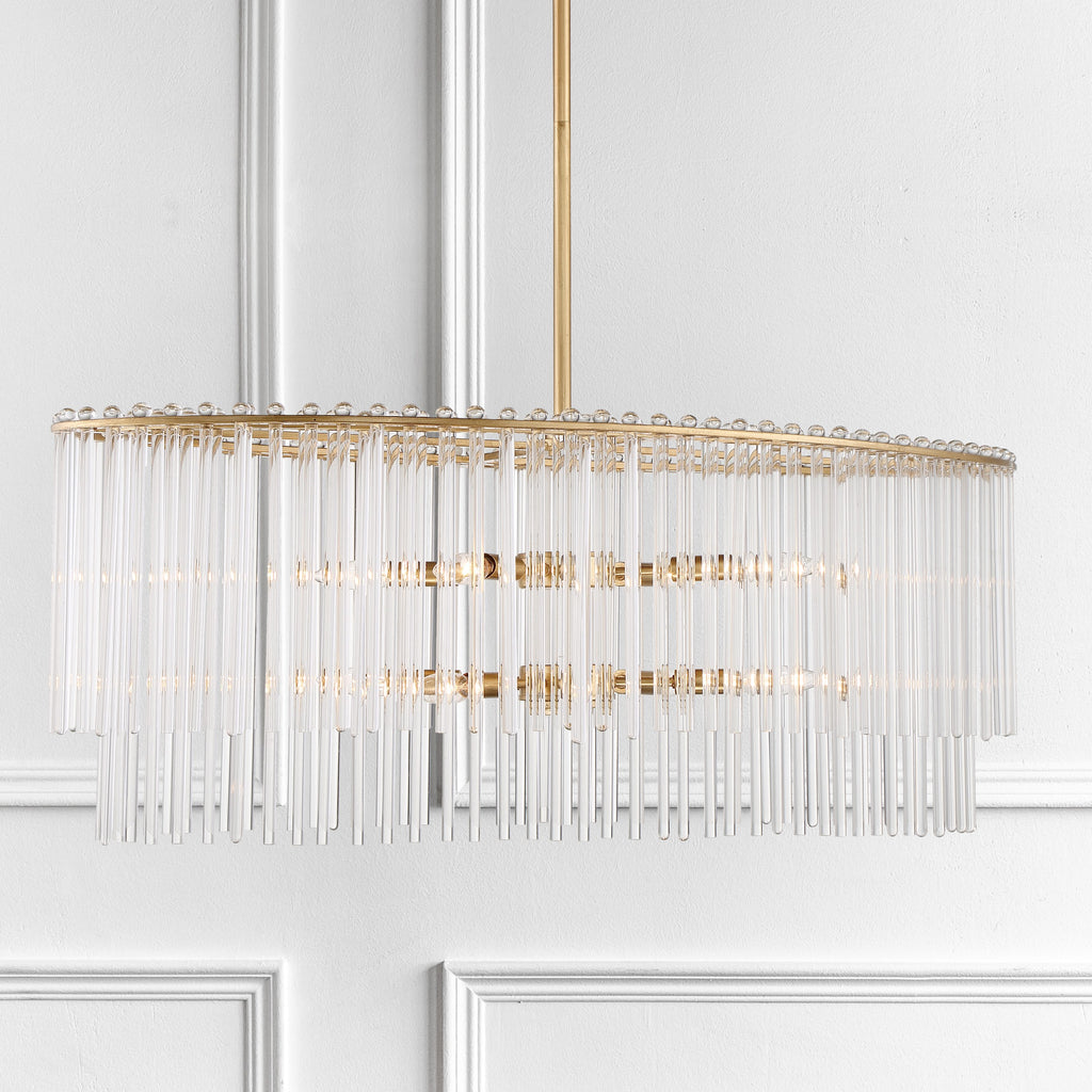 Crystorama Crystorama Bleecker 8 Light Antique Gold Chandelier