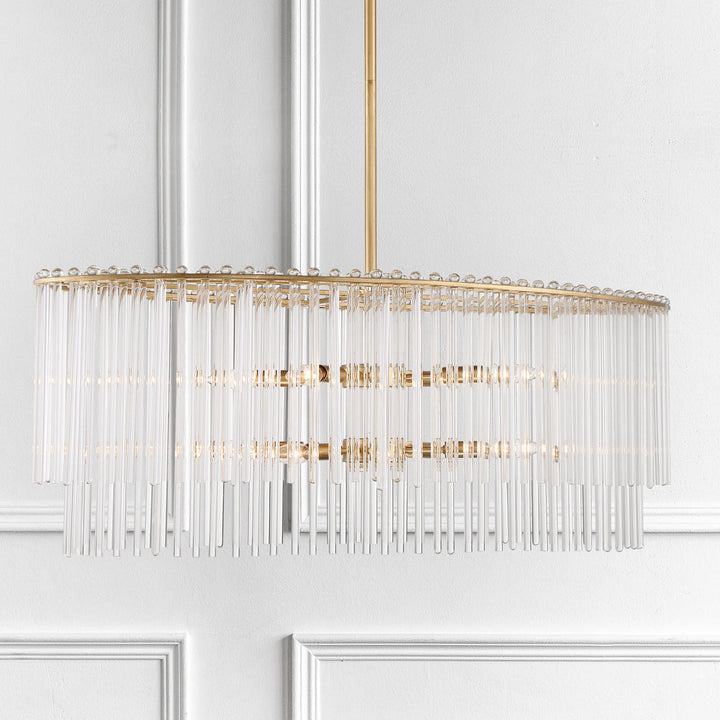 Crystorama Crystorama Bleecker 8 Light Antique Gold Chandelier