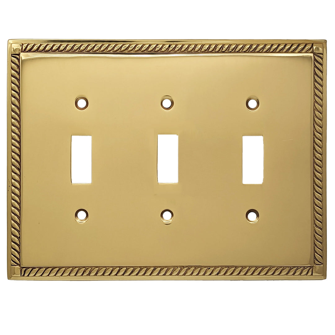 English Georgian Roped Wall Plate (Several Finishes Available) COPPER MOUNTAIN HARDWARE