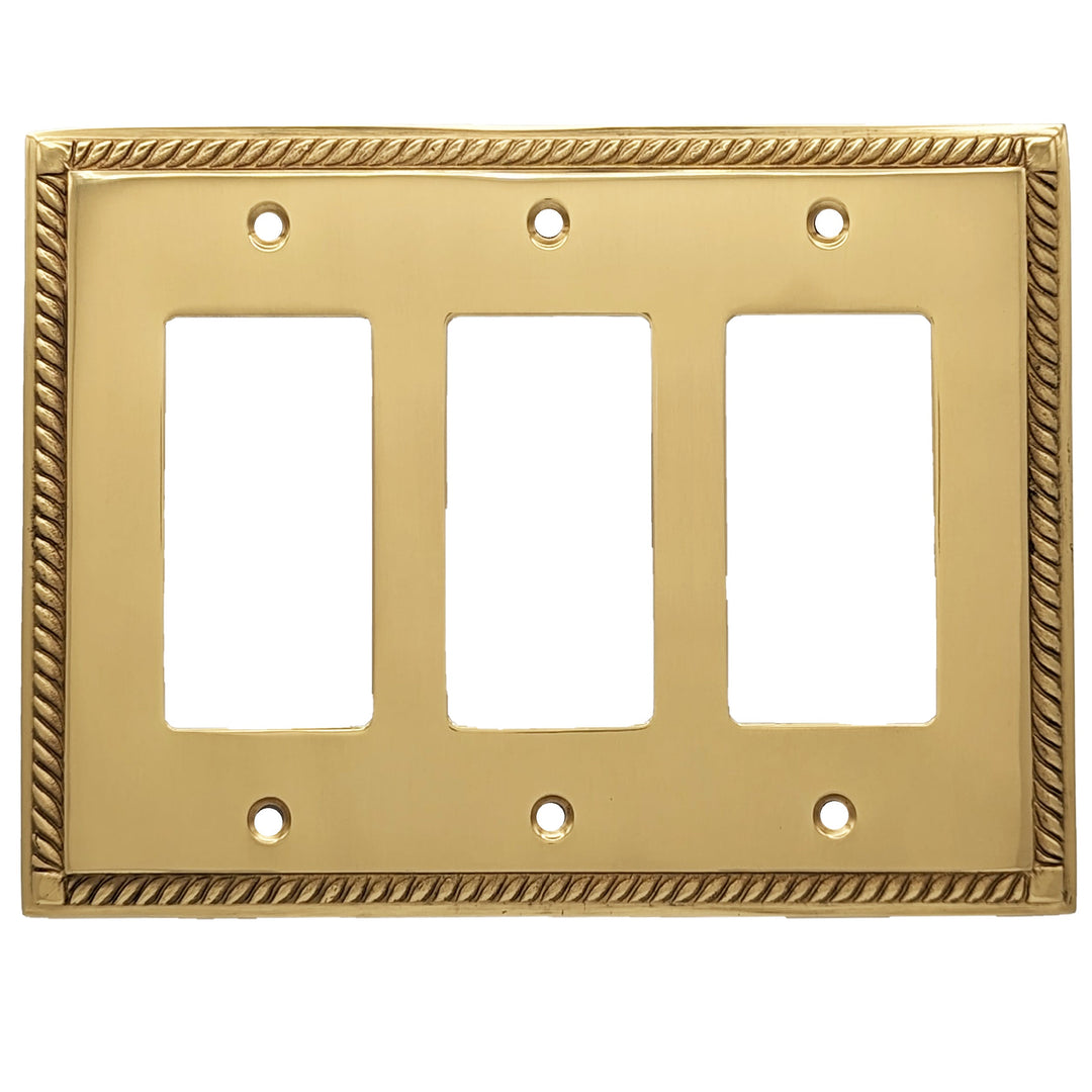 English Georgian Roped Wall Plate (Several Finishes Available) COPPER MOUNTAIN HARDWARE