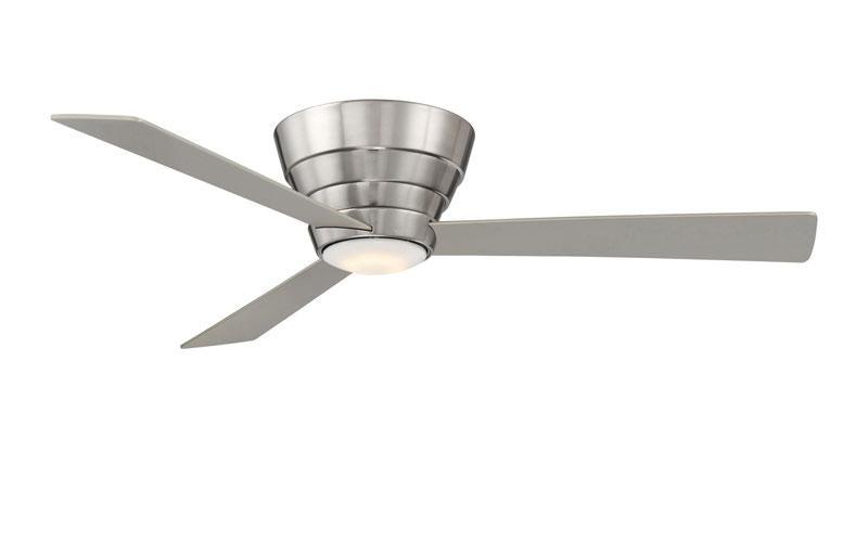 Niva Flush Mount Stainless Ceiling Fan Wind River