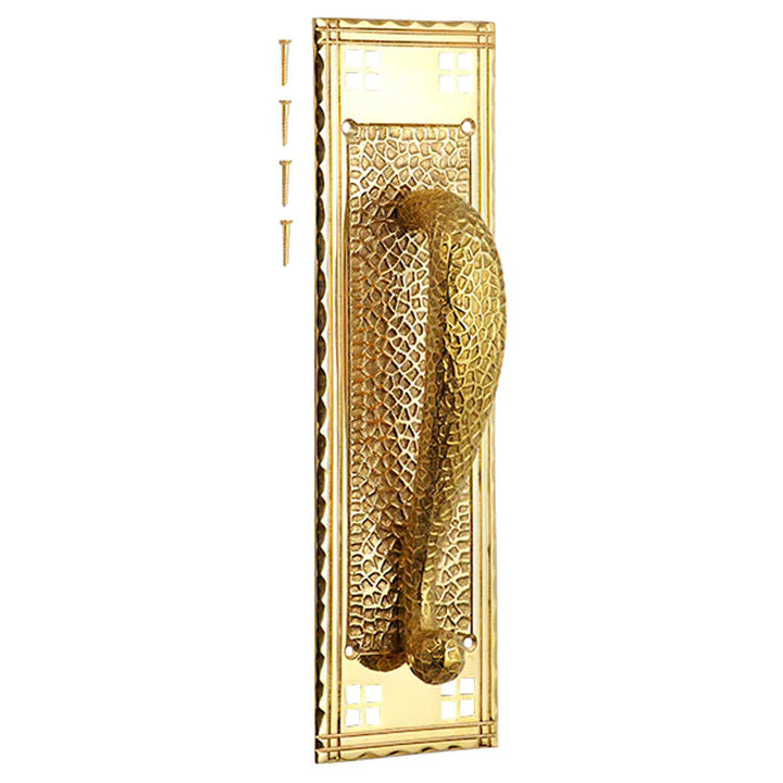 COPPER MOUNTAIN HARDWARE 12 Inch Craftsman Style Door Pull & Plate in Several Finishes