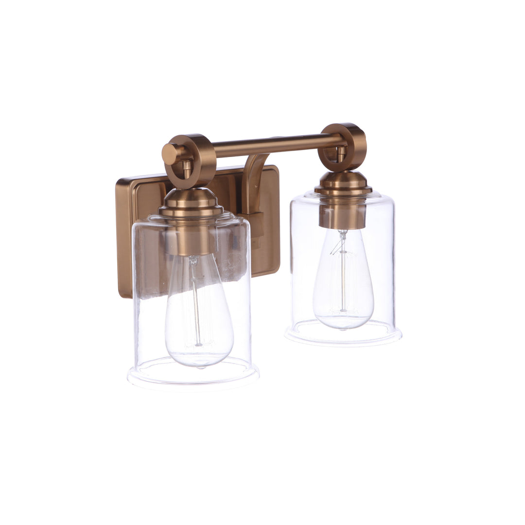 Romero 2 Light Vanity in Satin Brass CRAFTMADE