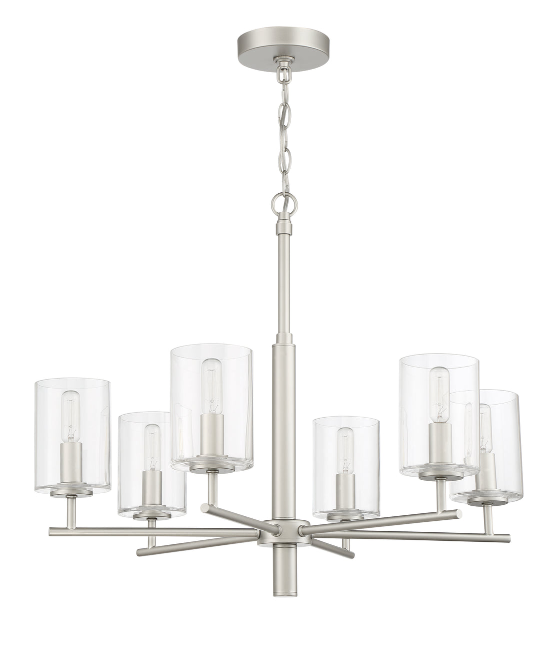 Hailie 6 Light Chandelier in Satin Nickel CRAFTMADE