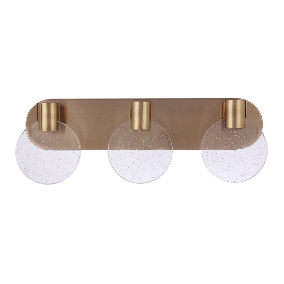 Glisten 3 Light LED Vanity in Satin Brass CRAFTMADE