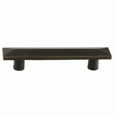 4 1/2 Inch (3 Inch c-c) Sandcast Bronze Pyramid Pull (Medium Bronze Finish) EMTEK