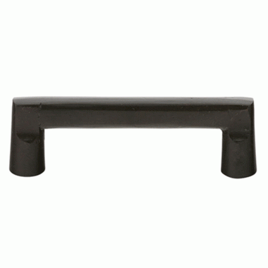 4 1/2 Inch (4 Inch c-c) Sandcast Bronze Rail Pull (Matte Black Finish) EMTEK