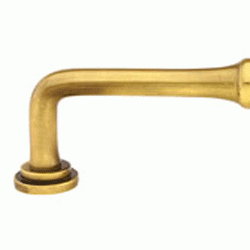 4 1/2 Inch (4 Inch c-c) Solid Brass Spindle Pull Antique Brass Finish EMTEK